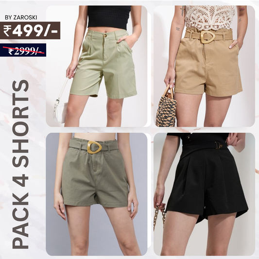 Women's Cotton Short Pants for Everyday Ease |  Comfort Meets Style | SP-02
