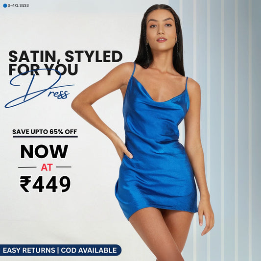Women’s Blue Satin Dress Luxe Looks for Every Occasion | S-10