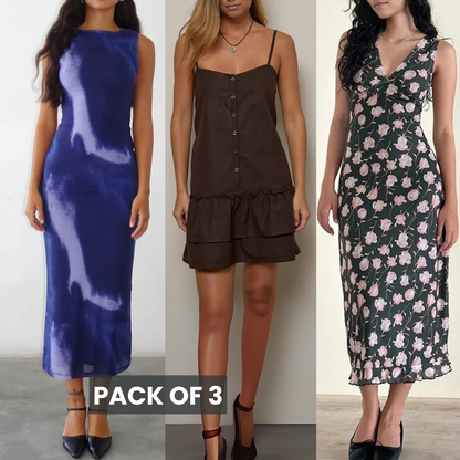 3 Combo Dailywear Dresses for Women | Stylish and Affordable | DD-05