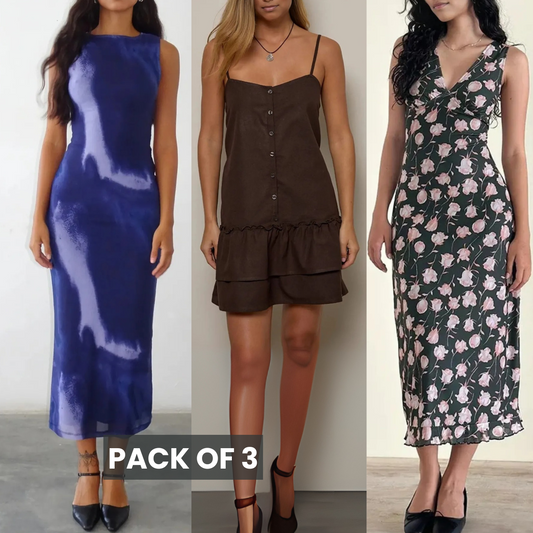 3 Combo Dailywear Dresses for Women | Stylish and Affordable | DD-05