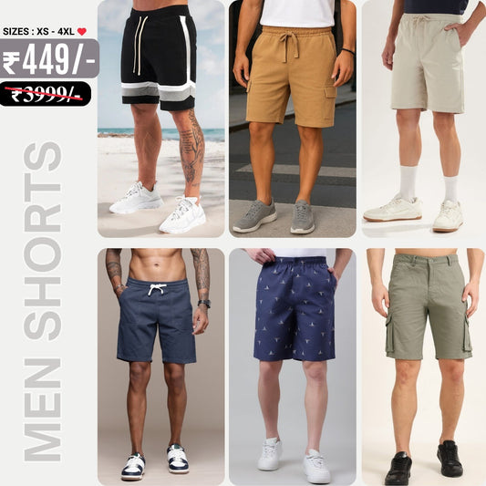 6-Pack Premium Men’s Shorts | Breathable, Stylish, and Comfortable For Summers | ML-10