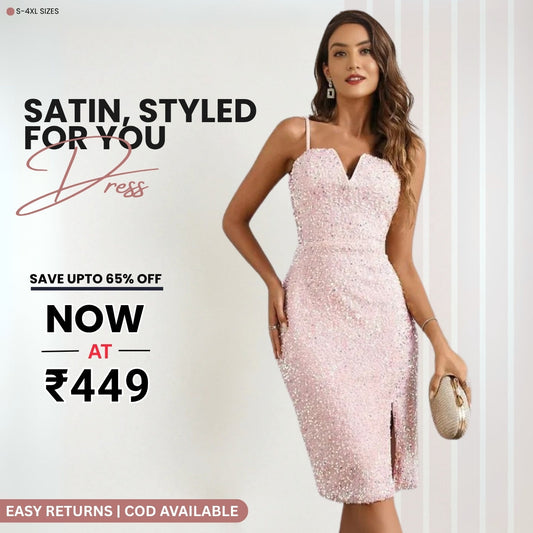Women’s Pink Off Shoulder Satin Dress Luxe Looks for Every Occasion | S-12