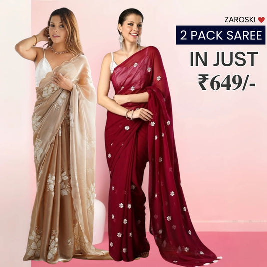 Pack Of 2 Sarees, One Unbeatable Combo in Premium Quality | C-07