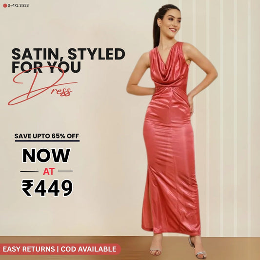 Women’s Full Length Satin Dress Luxe Looks for Every Occasion | S-14