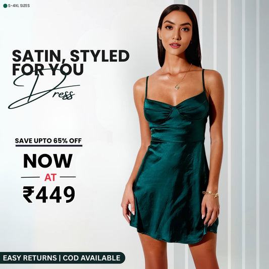 Women’s Green Satin Dress Luxe Looks for Every Occasion | S-15