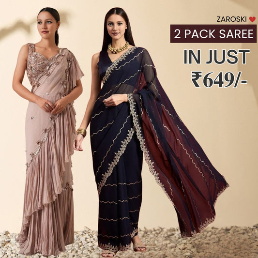 Pack Of 2 Sarees, One Unbeatable Combo in Premium Quality | C-06