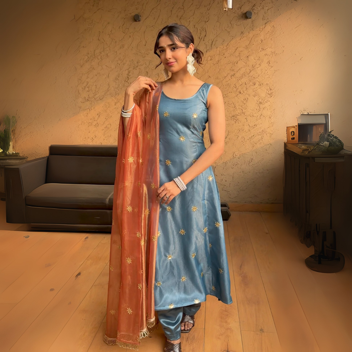 Embrace Elegance with Our 3-Piece Adjustable Kurti, Pant & Dupatta Set | PACK OF 3 | AK-01