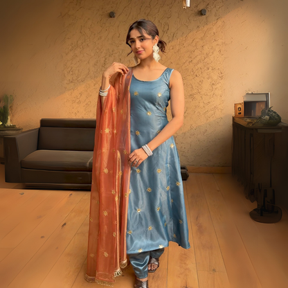 Embrace Elegance with Our 3-Piece Adjustable Kurti, Pant & Dupatta Set | PACK OF 3 | AK-01