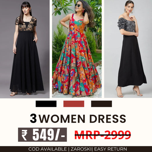 Women’s 3-Pack Dress Set | Step into Style and Comfort | C-068