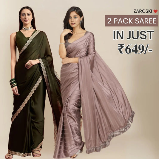 Pack Of 2 Sarees, One Unbeatable Combo in Premium Quality | C-02