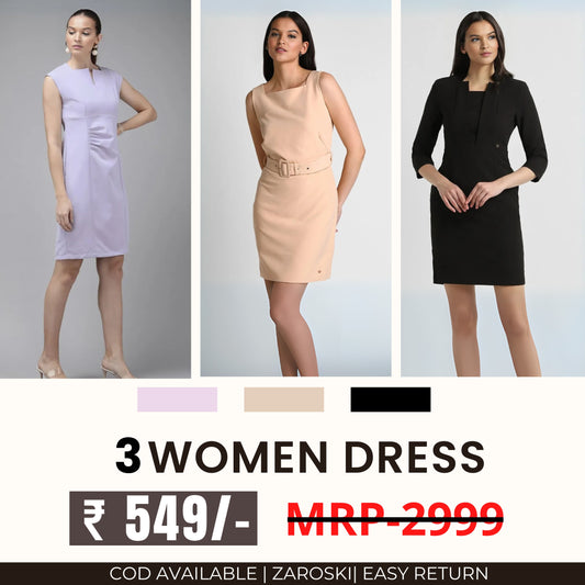 Women’s 3-Pack Dress Set | Step into Style and Comfort | C-070