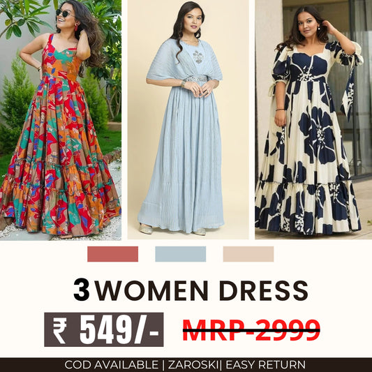 Women’s 3-Pack Dress Set | Step into Style and Comfort | C-052