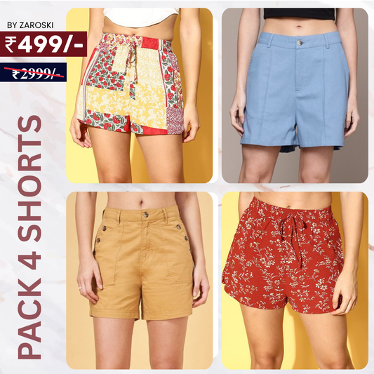 Women's Cotton Short Pants for Everyday Ease |  Comfort Meets Style | SP-03