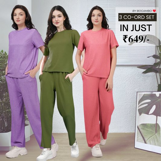 3-Pack Summer Style Co-ord Set Collection | CS-11