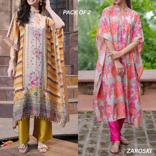 Stylish Kaftan Kurta and Pant Combo for Every Occasion | K-02
