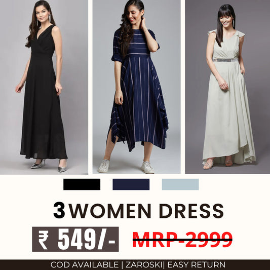 Women’s 3-Pack Dress Set | Step into Style and Comfort | C-053