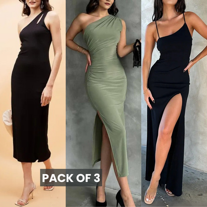 3-Pack Bodycon Dress Combo – Versatile Styles for Every Occasion | DC-02