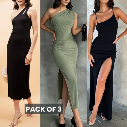 3-Pack Bodycon Dress Combo – Versatile Styles for Every Occasion | DC-02