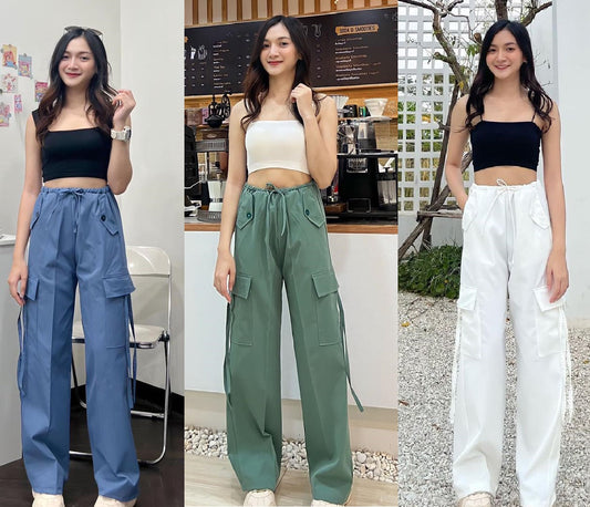 SALE LIVE !! 🔥🚀 (PACK - 3) Straight-leg pants with horizontal pockets