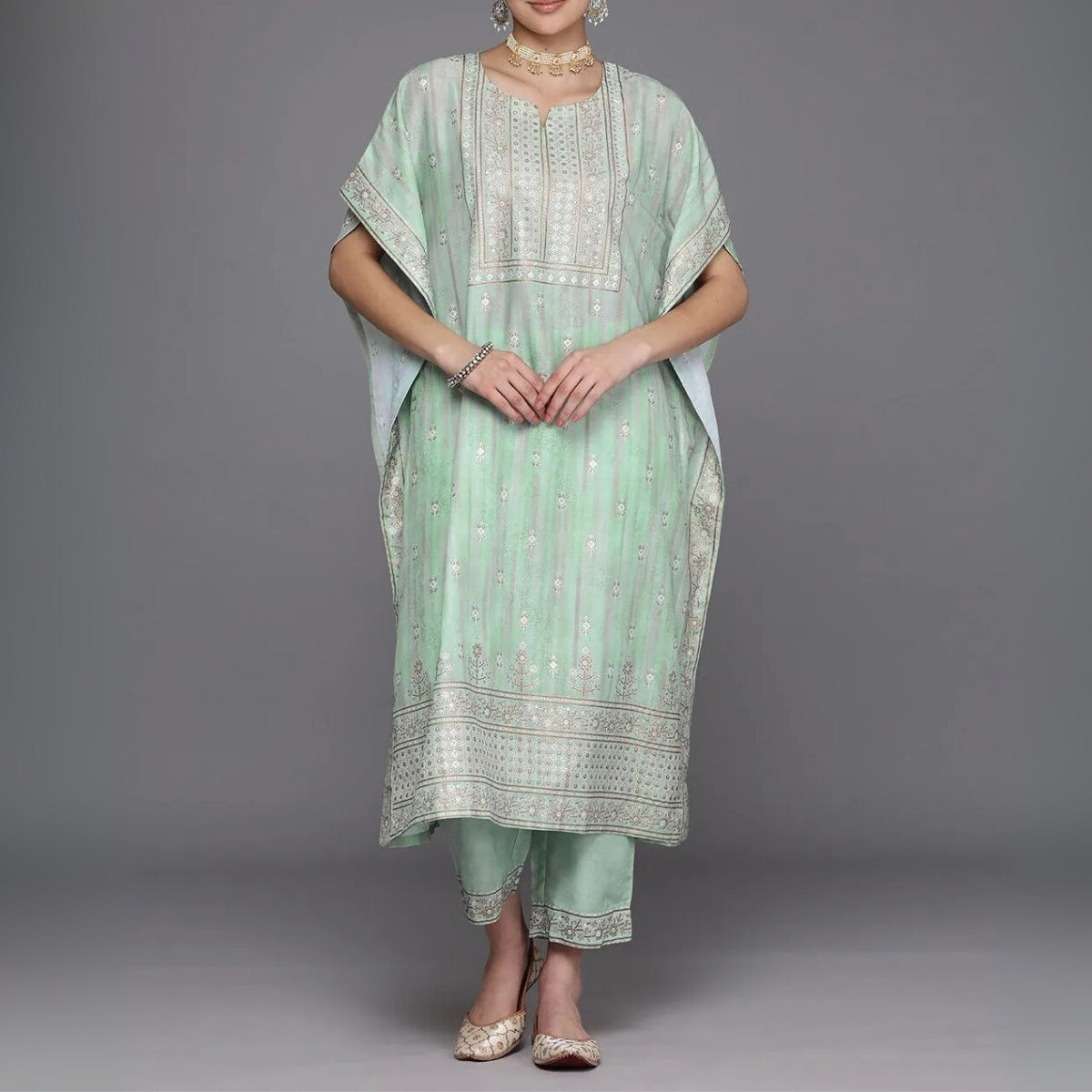 Stylish Kaftan Kurta and Pant Combo for Every Occasion | K-10
