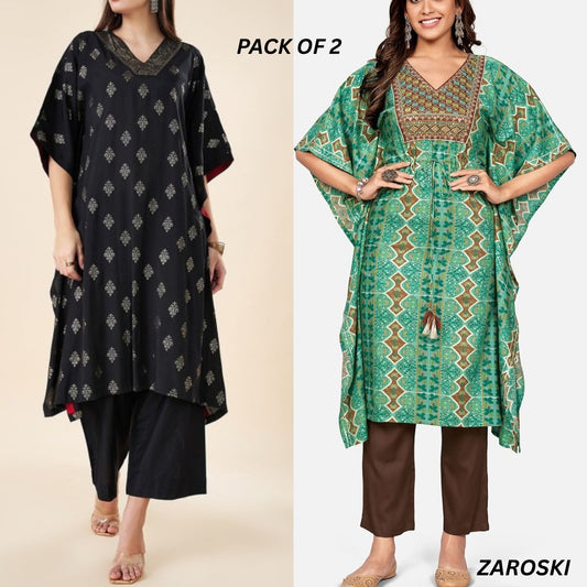 Stylish Kaftan Kurta and Pant Combo for Every Occasion | K-04