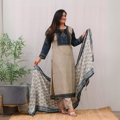 3 Combo Soft Cotton Kurta with Stylish Printed Pants Set For Daily Wear | KSP-02