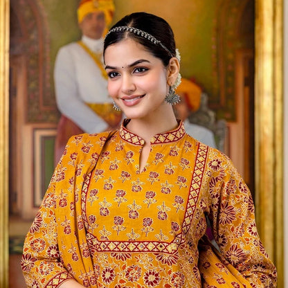 3 Combo Soft Cotton Kurta with Stylish Printed Pants Set For Daily Wear | KSP-06