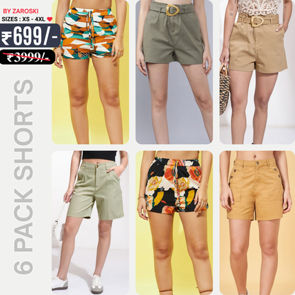 6 Stylish Cotton Shorts for Women | Comfort Meets Casual Chic | SW-04