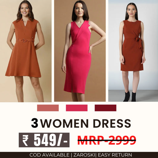 Women’s 3-Pack Dress Set | Step into Style and Comfort | C-055
