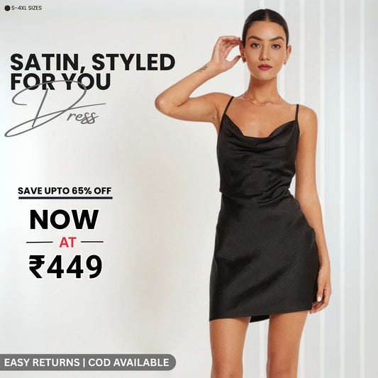 Women’s Black Satin Dress Luxe Looks for Every Occasion | S-04