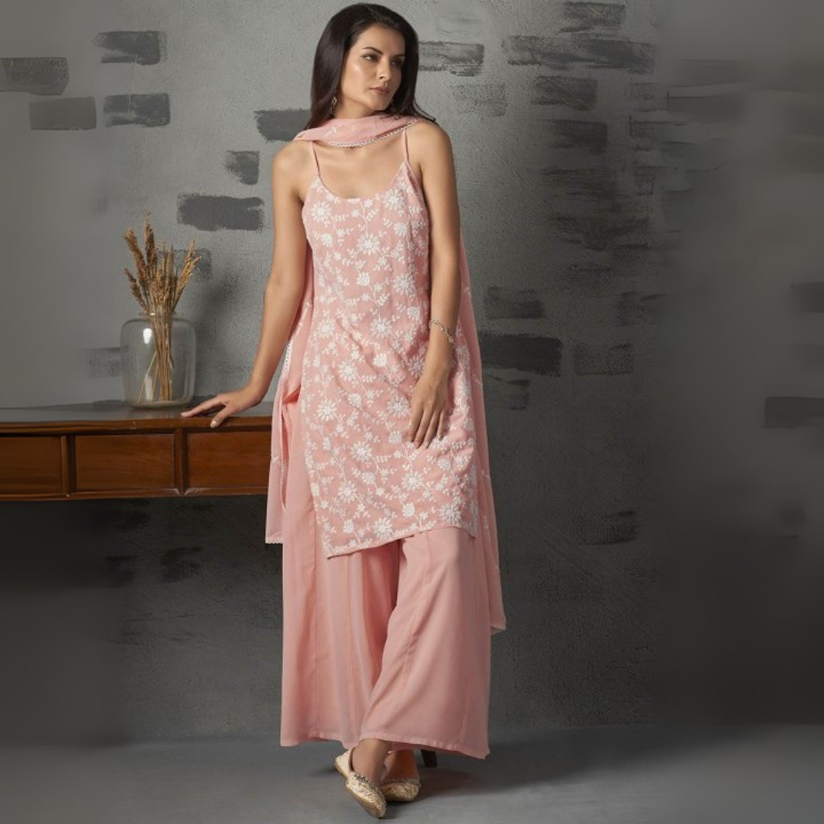 Pack of 3 |Chikankari Suit Sets with Dupatta | Traditional Ethnic Wear for Women | CSC-08