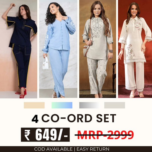 Stylish & Versatile 4 Co-ord Set Combo for Women | CO-36
