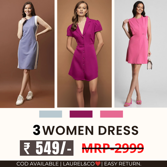 Women’s 3-Pack Dress Set | Step into Style and Comfort | C-056