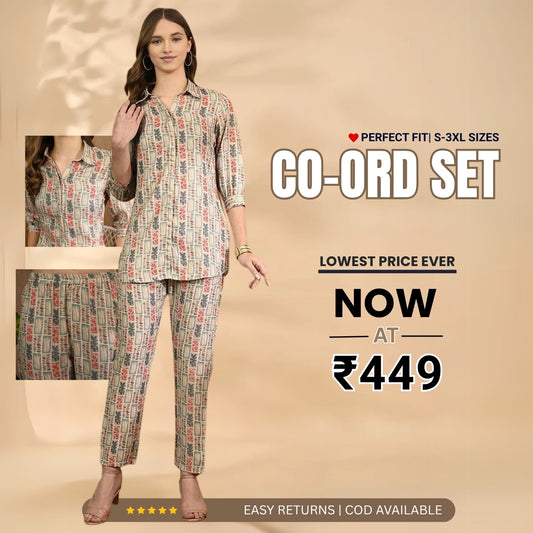 Trendy Women’s Co-ord Sets – Grab Yours on Sale Today | CS-12