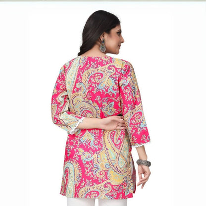 3 Combo Pack Cotton Short Kurtis | Summer Cotton Bliss | 3/4 Sleeve | C-152