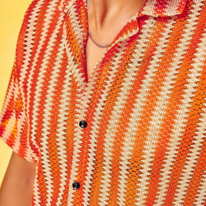 2-Pack Men’s Crochet Shirts | Lightweight and Trendy | CR-05