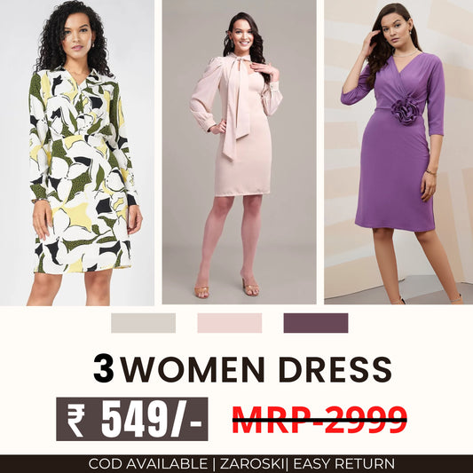 Women’s 3-Pack Dress Set | Step into Style and Comfort | C-057