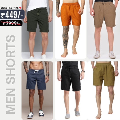 6-Pack Premium Men’s Shorts | Breathable, Stylish, and Comfortable For Summers | ML-06
