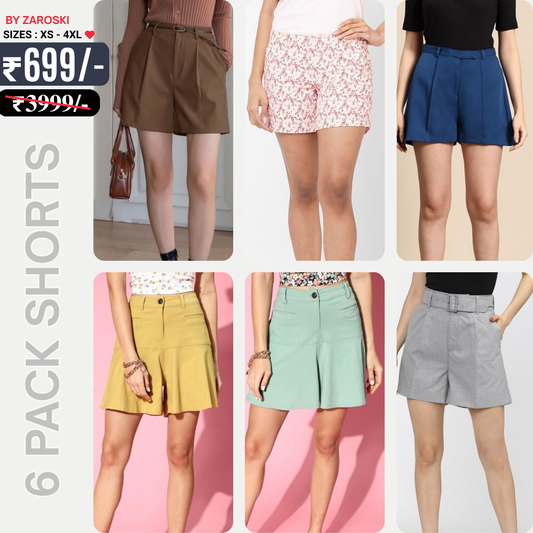 6 Stylish Cotton Shorts for Women | Comfort Meets Casual Chic | SW-06