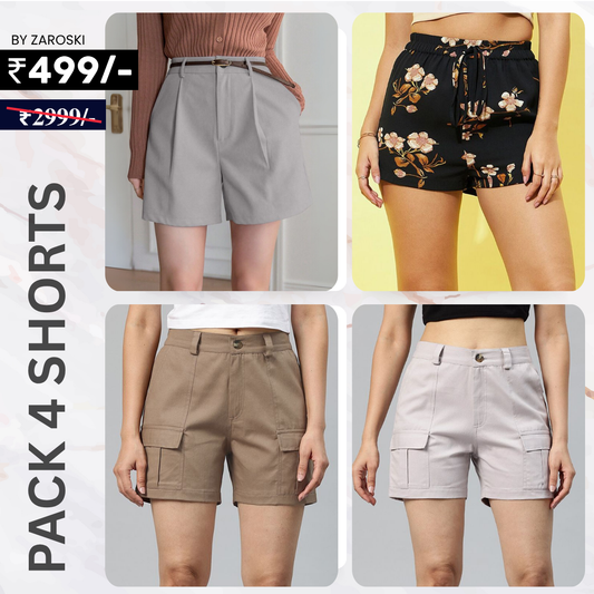 Women's Cotton Short Pants for Everyday Ease |  Comfort Meets Style | SP-08