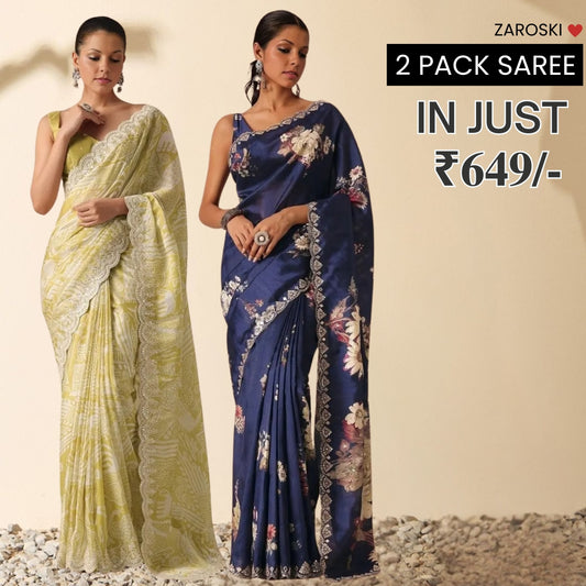 Pack Of 2 Sarees, One Unbeatable Combo in Premium Quality | C-15