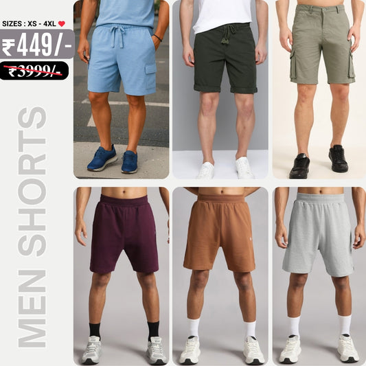 6-Pack Premium Men’s Shorts | Breathable, Stylish, and Comfortable For Summers | ML-07