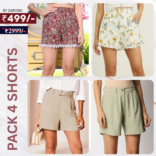Women's Cotton Short Pants for Everyday Ease |  Comfort Meets Style | SP-09