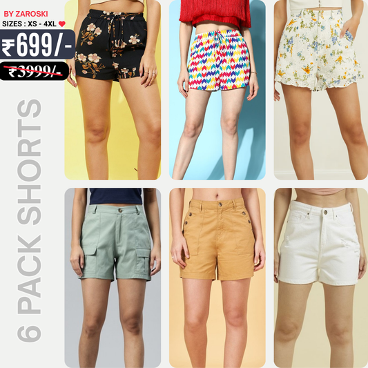 6 Stylish Cotton Shorts for Women | Comfort Meets Casual Chic | SW-08