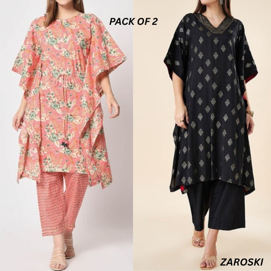 Stylish Kaftan Kurta and Pant Combo for Every Occasion | K-08