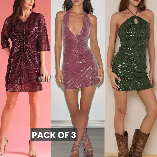 3 Stunning Party Dresses in One Exclusive Combo | Party Perfect | PD-06