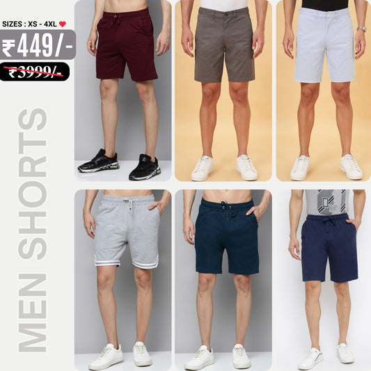 6-Pack Premium Men’s Shorts | Breathable, Stylish, and Comfortable For Summers | ML-09