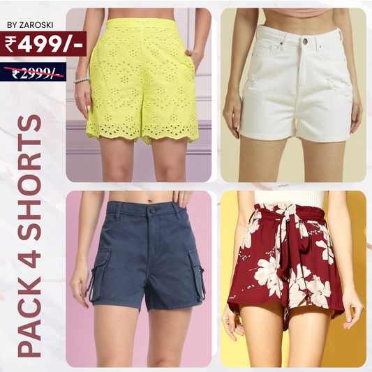 Women's Cotton Short Pants for Everyday Ease |  Comfort Meets Style | SP-01