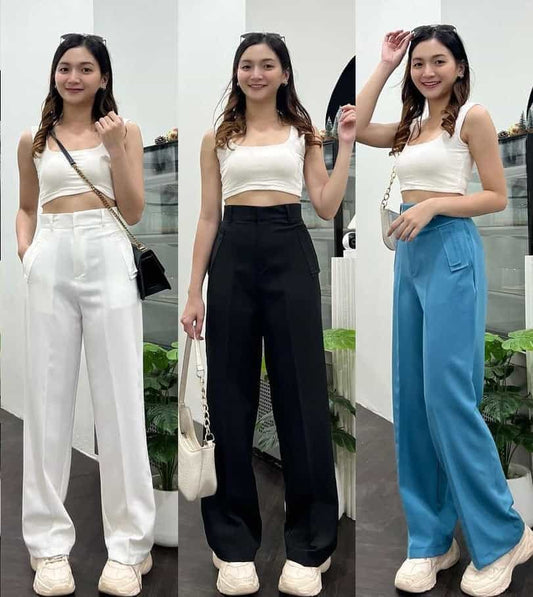 SALE LIVE !! 🔥🚀 (PACK - 3) Straight-leg pants with horizontal pockets